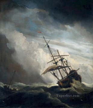  Willem Pintura - Barco marino Willem van de Velde el Joven